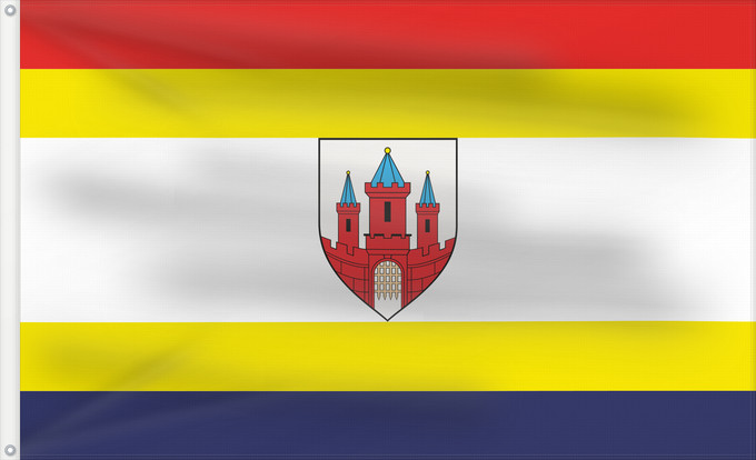 Drapeau, avec deux œillets métalliques et guindant renforcé : POL Malbork	Malborka