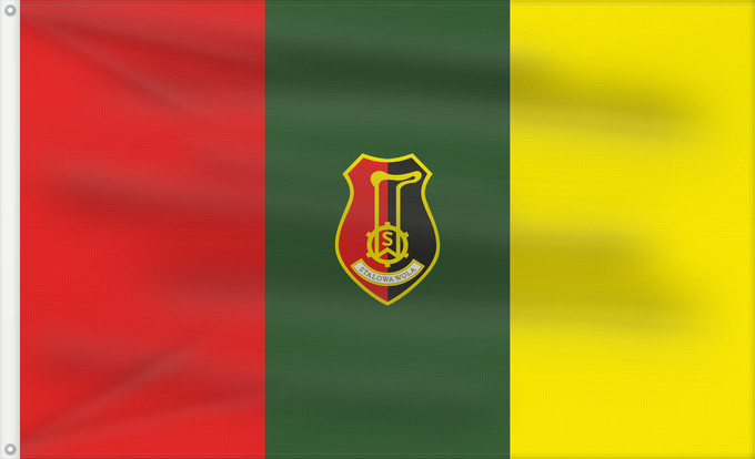 Drapeau, avec deux œillets métalliques et guindant renforcé : POL Stalowa Wola	Stalowa Wola, Poland	Stalowa Wola, Polen	Stalowej Woli  woj. podkarpackie