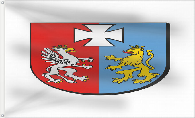 Drapeau, avec deux œillets métalliques et guindant renforcé : POL województwo podkarpackie Subcarpathian Voivodeship Woiwodschaft Karpatenvorland Województwa podkarpackiego Ciag Padkarpackaie vajavodztva Podkarpatského vojvodství Ekarpata Provinco