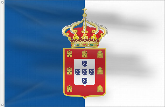 Flag, with two metal eyelets and reinforced hoist: Portugal 1830 Portugal, land use 1830-1910