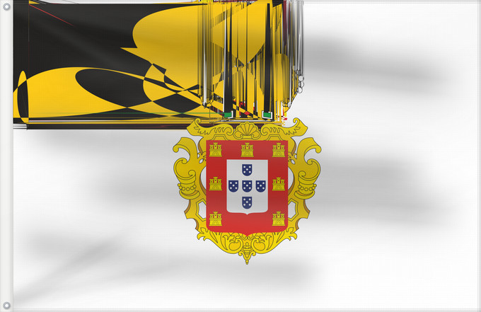Drapeau, avec deux œillets métalliques et guindant renforcé : Portugal  1750	Portugal (1750)	Portogallo (1750)