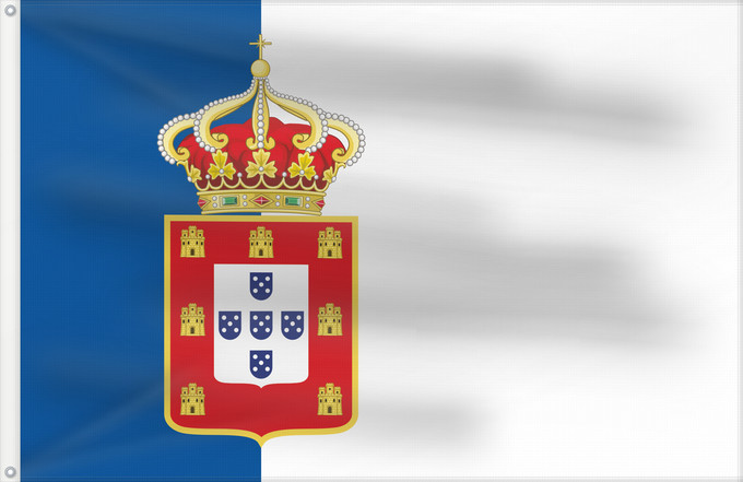 Drapeau, avec deux œillets métalliques et guindant renforcé : Portugal sea 1830 Portugal, sea use 1830-1910