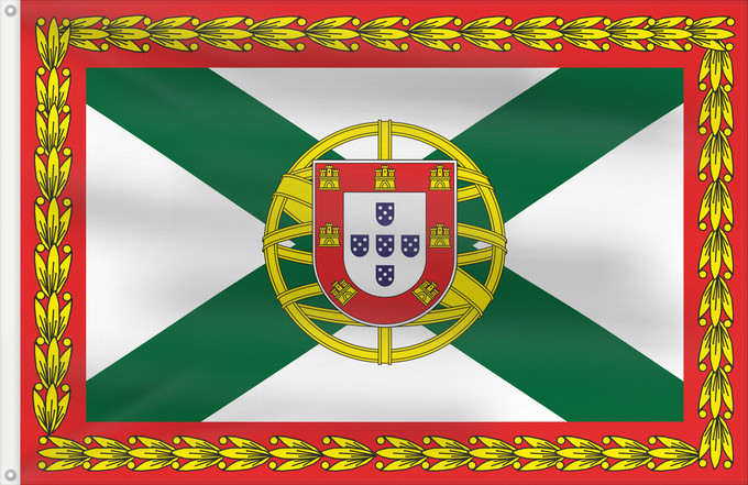Drapeau, avec deux œillets métalliques et guindant renforcé : Prime Minister of Portugal	Premier ministre du Portugal	Primer Ministro de Portugal	Premierminister von Portugal	Primo Ministro del Portogallo	Distintive Flag of the Prime-Minister of Portugal