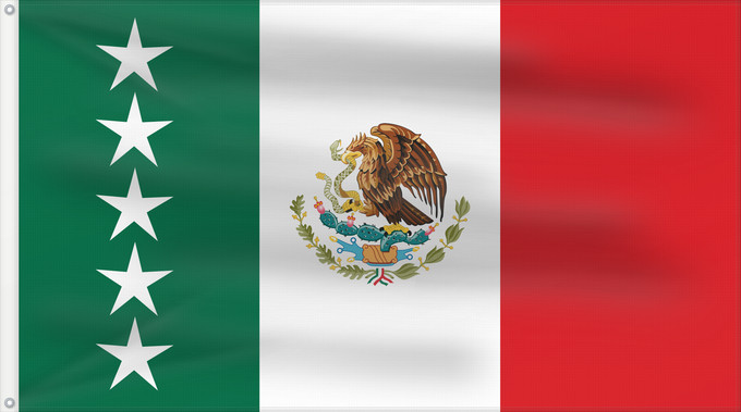 Drapeau, avec deux œillets métalliques et guindant renforcé : Presidencial Mexico-comandante supremo	Insignia of the Supreme Command Flag Mexican presidential ceremonies for naval as described in REGULATION honors	Étendard Présidentiel du Mexique (Commandement Suprême)	Insignia del Mando Supremo presidencial mexican