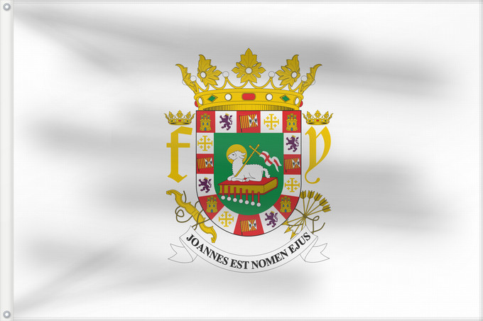 Drapeau, avec deux œillets métalliques et guindant renforcé : Puerto Rico Governor	Standard of the Governor of Puerto Rico	Étendard du Gouverneur de Porto Rico	Estandarte del Gobernador de Puerto Rico	Standard des Gouverneurs von Puerto Rico	Stendardo del Governatore di Porto Rico	Gubernator Portuum Divum
