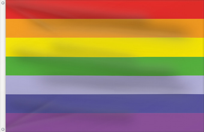 Drapeau, avec deux œillets métalliques et guindant renforcé : Rainbow-flag-Tahuantinsuyu1 Rainbow flag for Tahuantinsuyu Inca territory