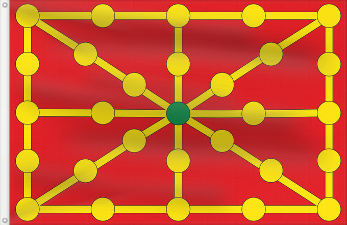 Drapeau, avec deux œillets métalliques et guindant renforcé : Reino de Navarra	Kingdom of Navarre (former)	Royaume de Navarre (ancien)	Navarra  versión antigua	Königreich Navarra (ehemalig)	Regno di Navarra (ex)