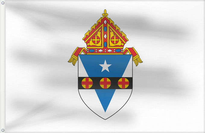 Flag, with two metal eyelets and reinforced hoist: Roman Catholic Archdiocese of Philadelphia	A representation of the flag of the Roman Catholic Archdiocese of Philadelphia in southeastern Pennsylvania	Archidiocèse de Philadelphie	Archidiócesis de Filadelfia	Erzbistum Philadelphia	Arcidiocesi di Filadelfi