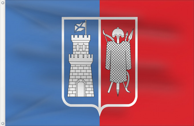 Drapeau, avec deux œillets métalliques et guindant renforcé : Rostov-na-Donu	Rostov-on-Don	Rostowa nad Donem	Doni-äärse Rostovi lipp