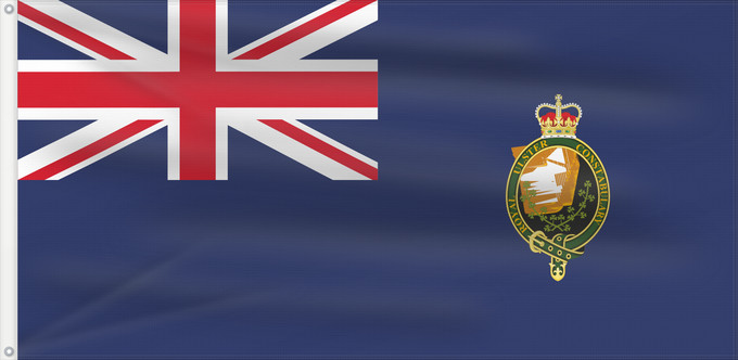 Flag, with two metal eyelets and reinforced hoist: Royal Ulster Constabulary	Chonstáblacht Ríoga Uladh	The Ryal Ulster Constabular