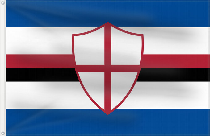 Flag, with two metal eyelets and reinforced hoist: Sampdoria	Sampdoria football club	Squadra di calcio Sampdoria