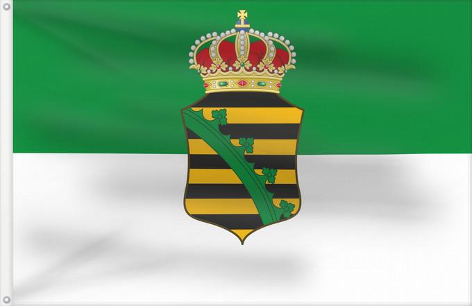 Drapeau, avec deux œillets métalliques et guindant renforcé : Saxe-Altenburg  1893-1918	Saxe-Altenburg between 1893 and 1918	Saxe-Altenbourg (1893-1918)	Sajonia-Altenburgo (1893-1918)	Sachsen-Altenburg (1893-1918)	Sassonia-Altenburg (1893-1918)
