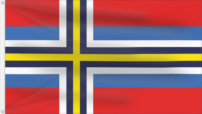 Drapeau, avec deux œillets métalliques et guindant renforcé : Hypothetical flag of Scandinavia by Gidlof	Proposed  hypothetical  flag for Scandinavia