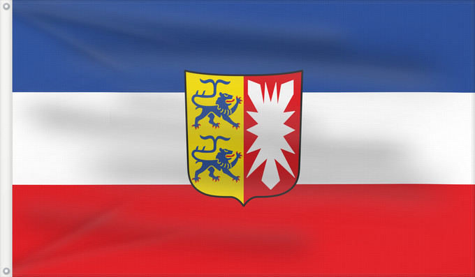 Flag, with two metal eyelets and reinforced hoist: Schleswig-Holstein state Schleswig-Holstein (state) Schleswig-Holstein (Land) Schleswig-Holstein (estado) Schleswig-Holstein (stato)