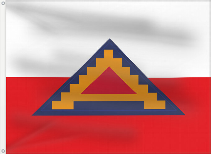 Drapeau, avec deux œillets métalliques et guindant renforcé : Seventh United States Army	Organization flag of Seventh U.S. Army	Drapeau d'organisation de la Septième armée des États-Unis	Bandera de organización del Séptimo Ejército de los Estados Unidos	Organisationsflagge der Siebten US-Armee	Bandiera organizzativa