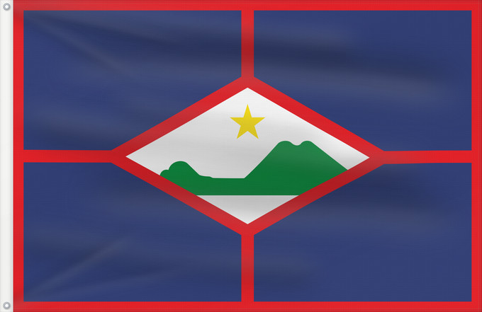 Drapeau, avec deux œillets métalliques et guindant renforcé : Sint Eustatius