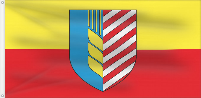 Drapeau, avec deux œillets métalliques et guindant renforcé : Salihorsk Soligorsk, Belarus Флаг Солигорска, Беларусь