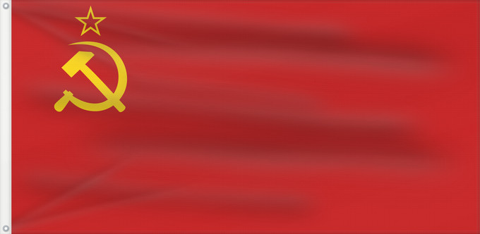 Bandiera, con due occhielli metallici e lato dell'asta rinforzato: Soviet Union  1924–1955	Soviet Union in 1936. It was later replaced by File Flag of the Soviet Union  1955-1980	علم الإتحاد السوفيتي  1923-1955