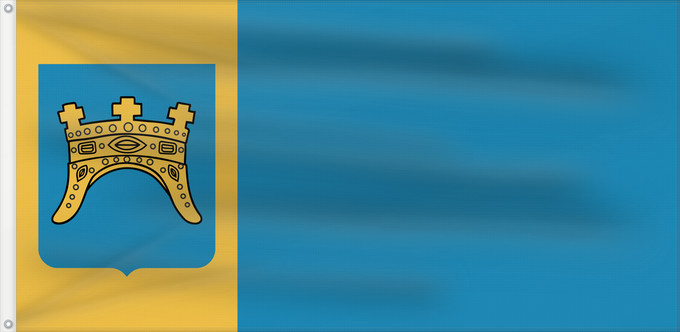 Drapeau, avec deux œillets métalliques et guindant renforcé : Split-Dalmatia County	Official flag of the Split-Dalmatia county in Croatia	Comté de Split-Dalmatie	Condado de Split-Dalmacia	Gespanschaft Split-Dalmatien Kroatien	Regione di Spalato-Dalmata	Splitsko-dalmatinske županije