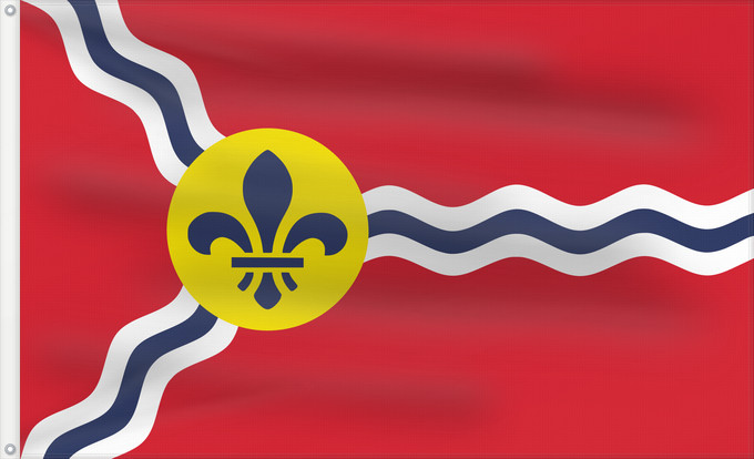 Flag, with two metal eyelets and reinforced hoist: St. Louis, Missouri	St. Louis, Misuri	City of St