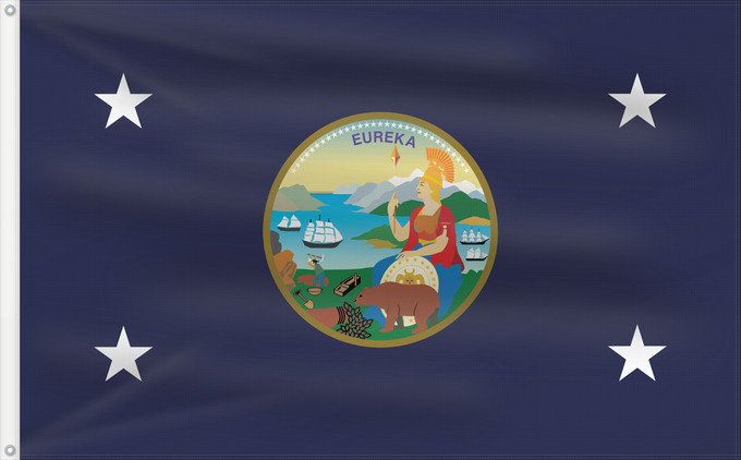 Drapeau, avec deux œillets métalliques et guindant renforcé : Governor of California Gouverneur de Californie Gobernador de California Gouverneur von Kalifornien Governatore della California Standard of the Governor of California