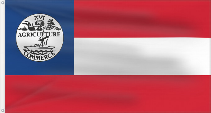 Drapeau, avec deux œillets métalliques et guindant renforcé : Tennessee 1861 proposed