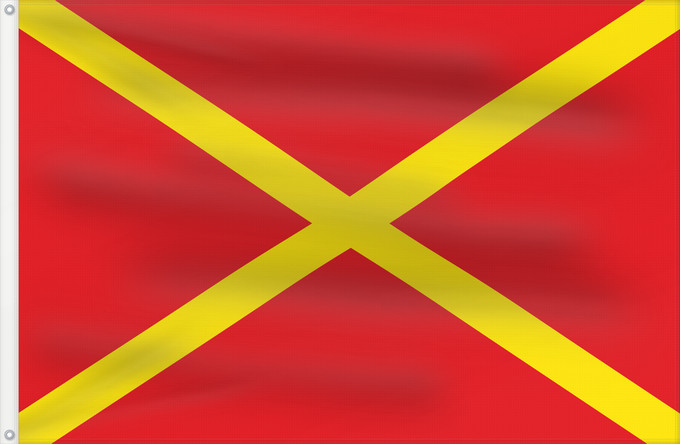 Drapeau, avec deux œillets métalliques et guindant renforcé : Teteringen vlag Voormalige Zuid-Hollandse gemeente Teteringen