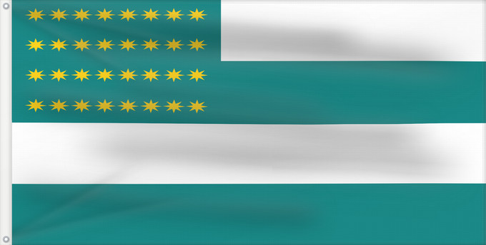 Flag, with two metal eyelets and reinforced hoist: The Fenian Flag 1858 An Bratach bhFíníní 1858