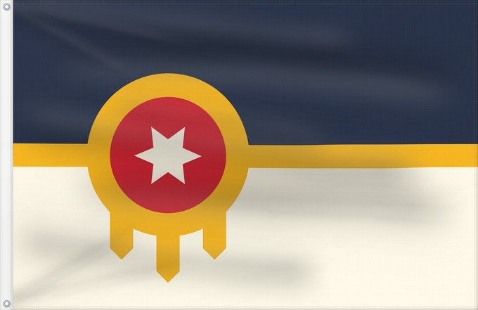 Flag, with two metal eyelets and reinforced hoist: Tulsa, Oklahoma 2018 Tulsa, Oklahoma Tulsa, Oklahoma (2018)
