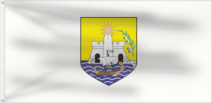 Drapeau, avec deux œillets métalliques et guindant renforcé : Ulcinj