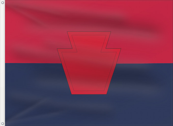 Drapeau, avec deux œillets métalliques et guindant renforcé : United States Army 28th Infantry Division	28th Infantry Division	Drapeau de la 28e division d'infanterie	Bandera de la 28ª División de Infantería	28. Infanteriedivision Flagge	Bandiera della 28ª Divisione di fanteria