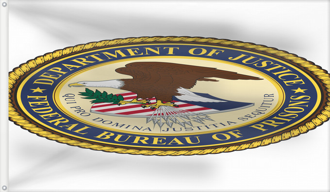 Drapeau, avec deux œillets métalliques et guindant renforcé : United States Federal Bureau of Prisons	Federal Bureau of Prisons