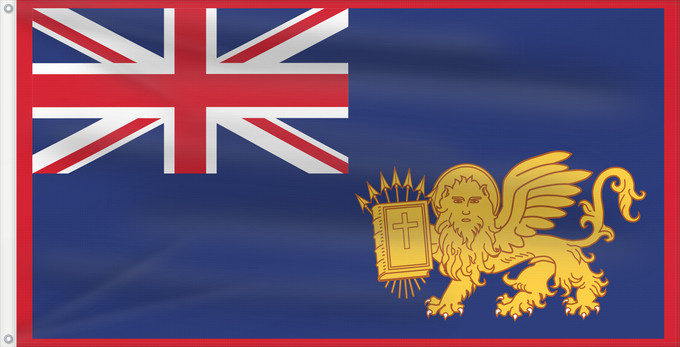 Drapeau, avec deux œillets métalliques et guindant renforcé : United States of the Ionian Islands	United States of the Ionian Islands (1815–1864)	États-Unis des Îles Ioniennes (1815–1864)	Estados Unidos de las Islas Jónicas (1815–1864)	Vereinigte Staaten der Ionischen Inseln (1815–1864)	Stati Uniti delle Isole Ionie