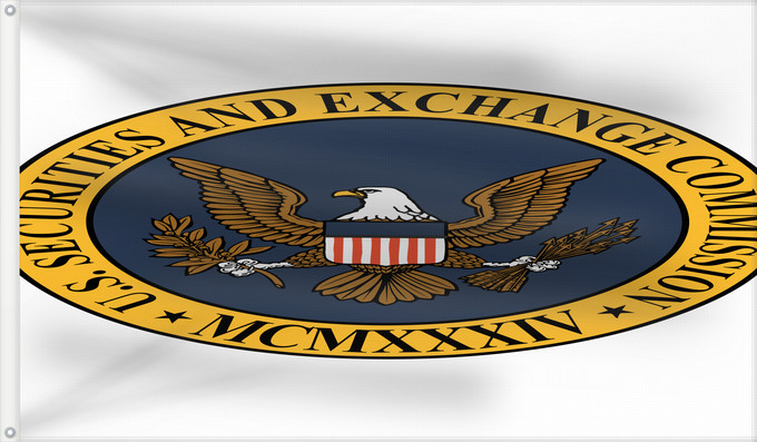 Drapeau, avec deux œillets métalliques et guindant renforcé : United States Securities and Exchange Commission	Commission des valeurs mobilières et des opérations de bourse des États-Unis	Comisión de Bolsa y Valores de los Estados Unidos	Wertpapier- und Börsenkommission der Vereinigten Staaten	Commissione per i tito