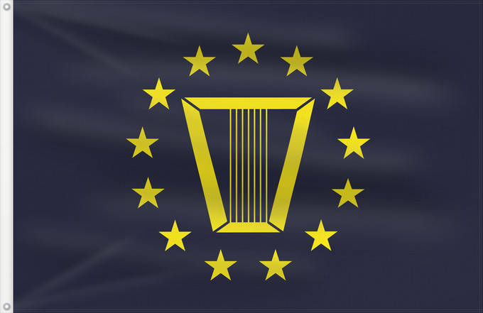 Bandera, con dos ojales metálicos y lado del asta reforzado: United States Senior Executive Service	The United States Senior Executive Service	Service exécutif supérieur des États-Unis	Servicio Ejecutivo Superior de los Estados Unidos	Senior Executive Service der Vereinigten Staaten	Servizio Esecutivo Superiore deg