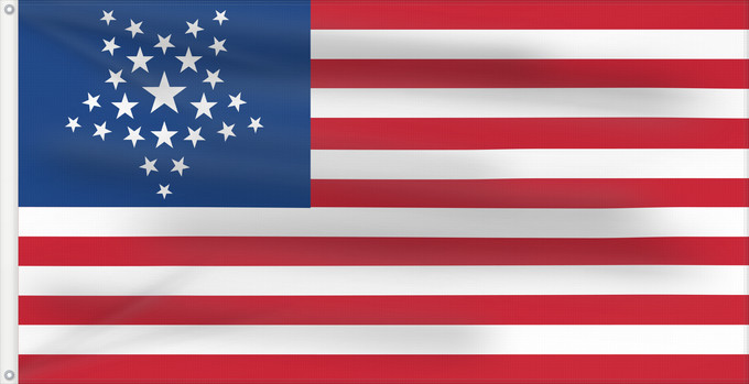 Flag, with two metal eyelets and reinforced hoist: US 26 Star GreatStar