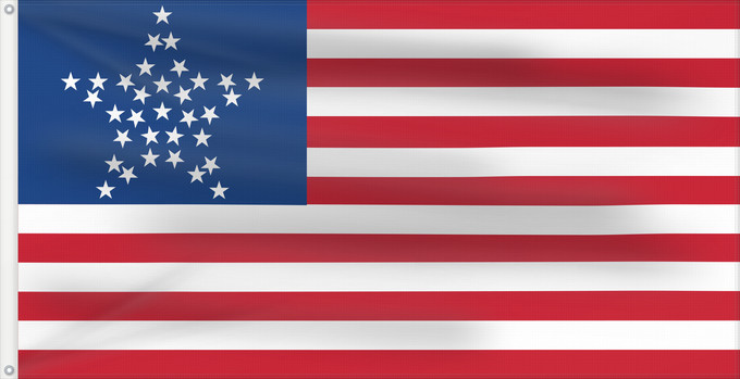 Drapeau, avec deux œillets métalliques et guindant renforcé : US 33 Star GreatStar