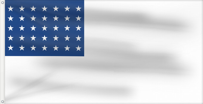 Drapeau, avec deux œillets métalliques et guindant renforcé : United States  1863–1865