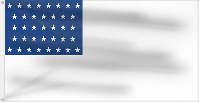 Flag, with two metal eyelets and reinforced hoist: United States 1867-1877 United States (1867-1877) États-Unis (1867-1877) Estados Unidos (1867-1877) Vereinigte Staaten (1867-1877) Stati Uniti (1867-1877)