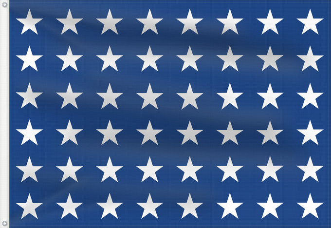 Drapeau, avec deux œillets métalliques et guindant renforcé : US Naval Jack 48 stars