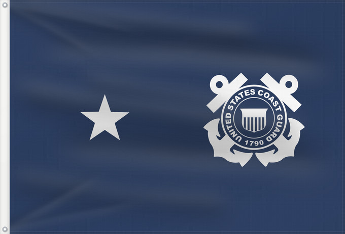 Drapeau, avec deux œillets métalliques et guindant renforcé : USCG Rear Admiral Flag  Lower Half	U