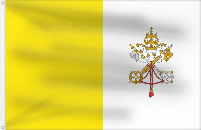 Drapeau, avec deux œillets métalliques et guindant renforcé : Vatican City  2001–2023, 2-3	This vector image was created with Inkscape	Cité du Vatican (2001–2023, 2-3)	Ciudad del Vaticano (2001–2023, 2-3)	Vatikanstadt (2001–2023, 2-3)	Città del Vaticano (2001–2023, 2-3)