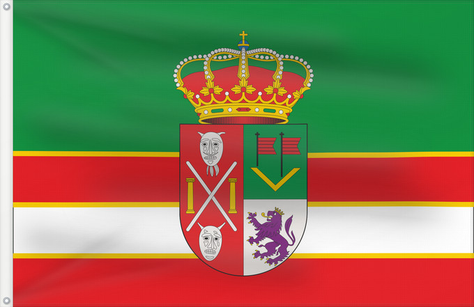 Drapeau, avec deux œillets métalliques et guindant renforcé : Villamandos León Villamandos, León, Spain Villamandos Villamandos, León, España