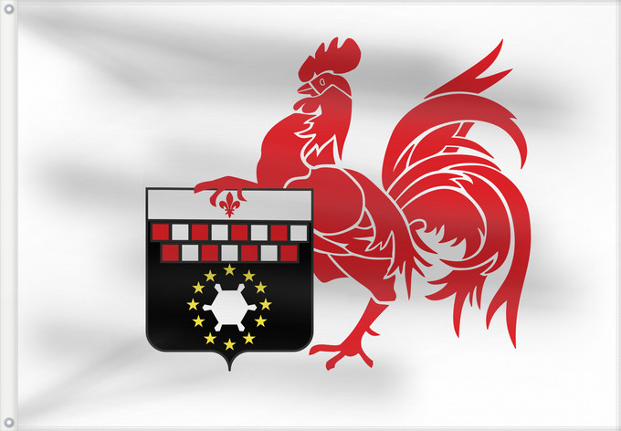 Drapeau, avec deux œillets métalliques et guindant renforcé : Ville be Charleroi Charleroi Ville de Charleroi en Belgique