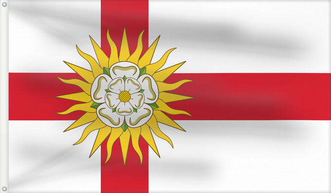 Drapeau, avec deux œillets métalliques et guindant renforcé : West Riding of Yorkshire