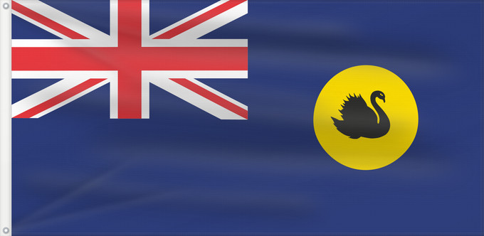 Drapeau, avec deux œillets métalliques et guindant renforcé : Western Australia  1870–1953	Western Australia (1870–1953)