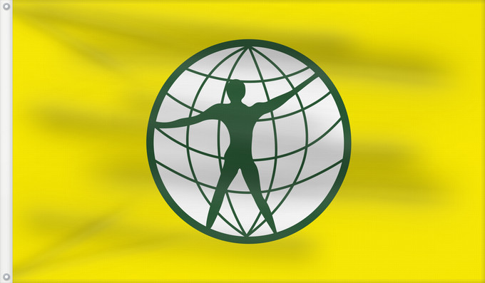 Drapeau, avec deux œillets métalliques et guindant renforcé : World Citizen	World Citizen Flag in vector format