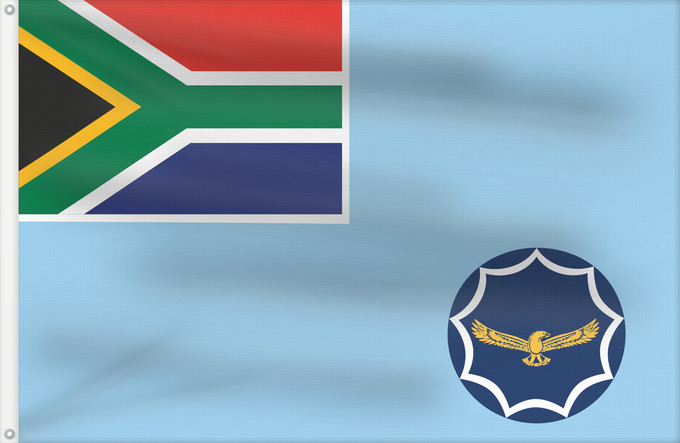 Flag, with two metal eyelets and reinforced hoist: Ensign of the South African Air Force