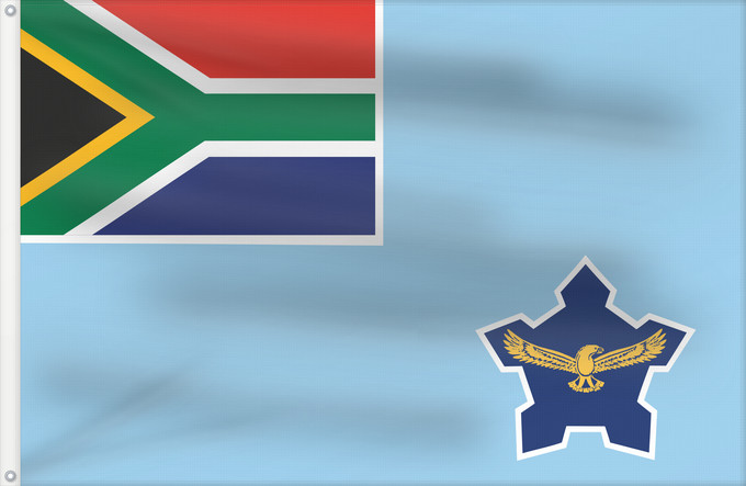 Flag, with two metal eyelets and reinforced hoist: Ensign of the South African Air Force 1994-2003