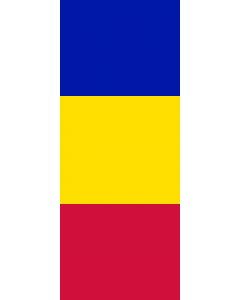 Bandera: Bandera vertical con manga cerrada para potencia Andorra |  bandera vertical | 3.5m² | 300x120cm 